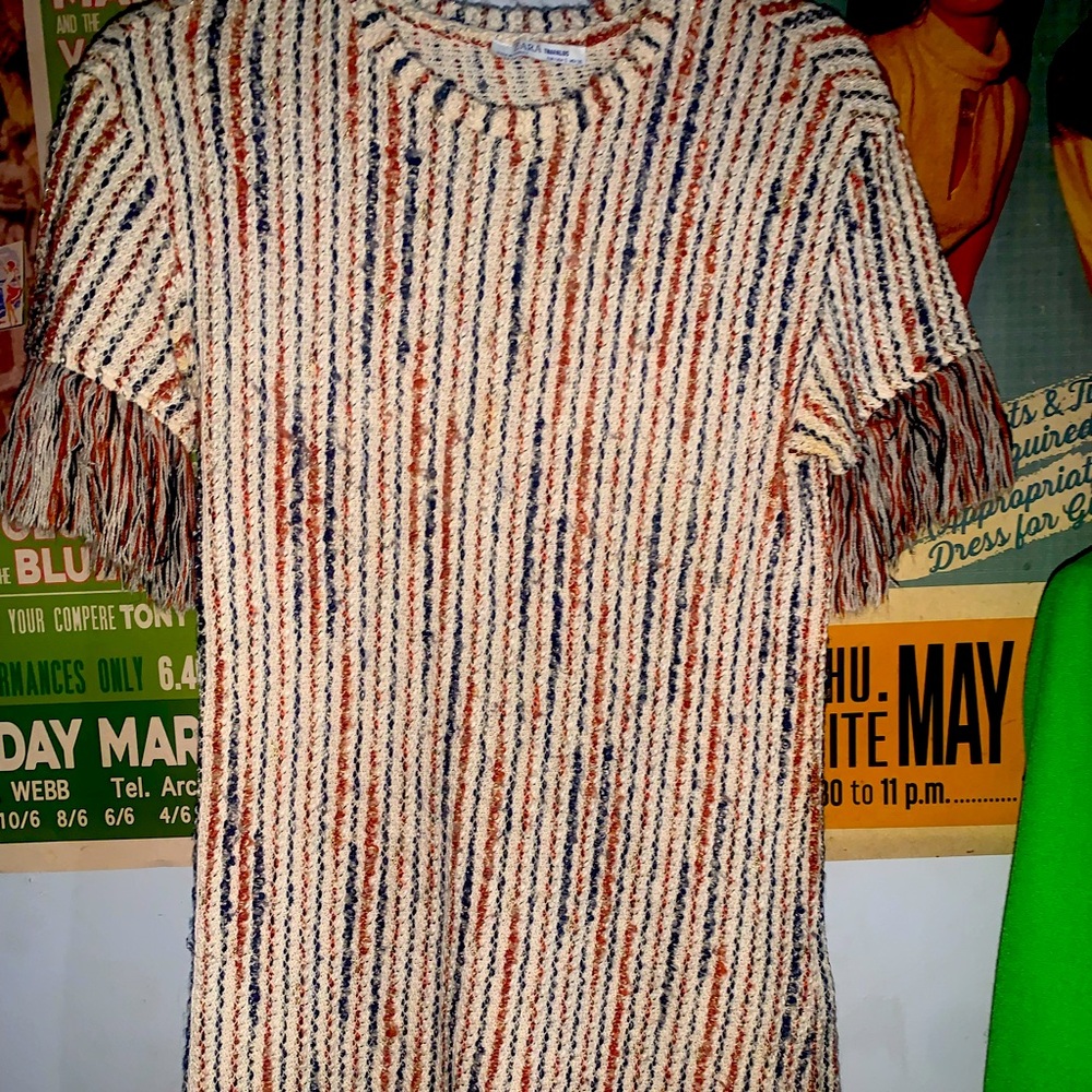 Fringe Hem Dress/ ZARA